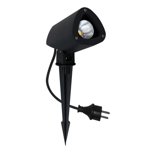 Megatron LED-Gartenstrahler mit Erdspieß anthrazit schwenkbar IP65 mit warmweißem LED-Licht für flexible Akzentbeleuchtung von Pflanzen und Objekten im Garten