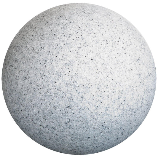 EVN Kugeleuchte Light Ball Granitoptik 40cm Durchmesser, IP65 wetterfest, E27 Fassung, strukturierter Kunststoff, mit Erdspieß und 2m Kabel für Innen- und Außenbereich